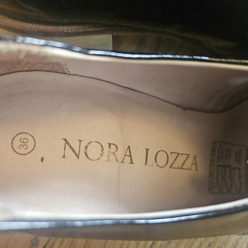 Nora Lozza Two Tone Patent Leather Oxford Style Shoes Size US6 - Picture 7 of 8